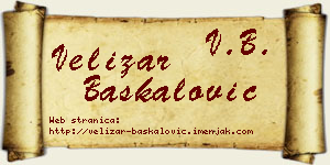 Velizar Baškalović vizit kartica